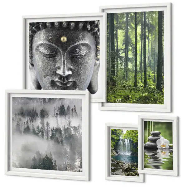 Galeria obrazów na ścianę z relaksującymi motywami natury zen