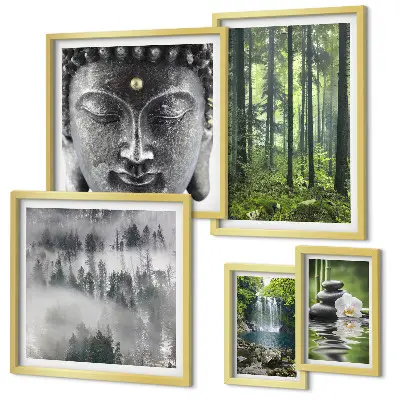 Galeria obrazów na ścianę z relaksującymi motywami natury zen