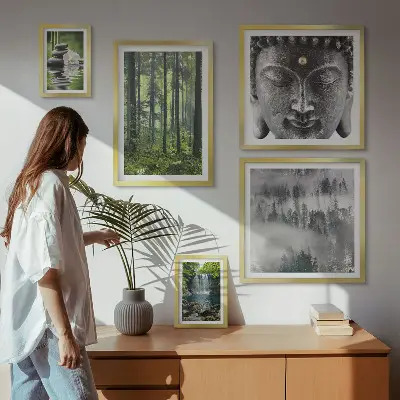 Galeria obrazów na ścianę z relaksującymi motywami natury zen