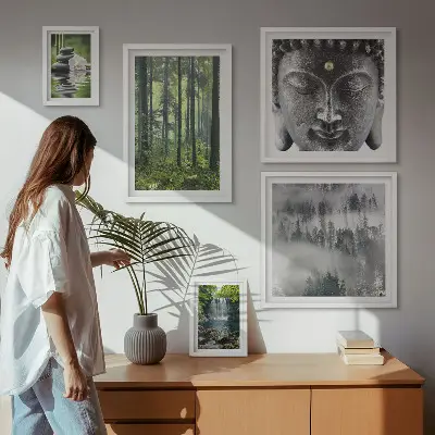 Galeria obrazów na ścianę z relaksującymi motywami natury zen