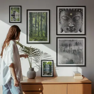 Galeria obrazów na ścianę z relaksującymi motywami natury zen