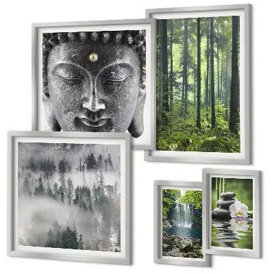 Galeria obrazów na ścianę z relaksującymi motywami natury zen
