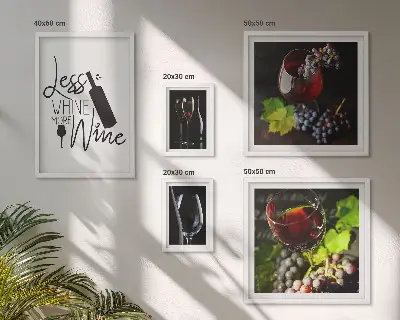 Zestaw obrazów dekoracja ścienna stylowe wino i akcesoria