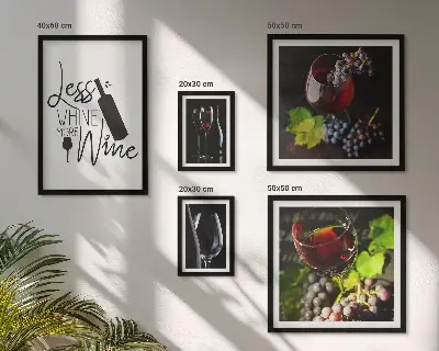 Zestaw obrazów dekoracja ścienna stylowe wino i akcesoria