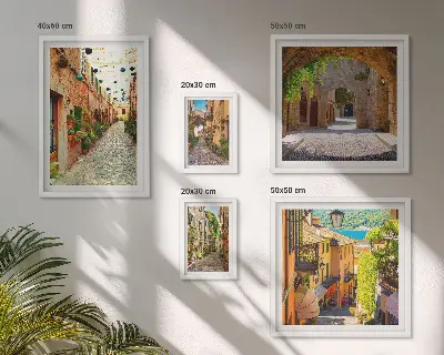 Galeria obrazów na ścianę Urokliwe zielone uliczki miast