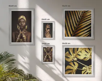 Galeria obrazów na ścianę z portretami kobiet w stylu glamour