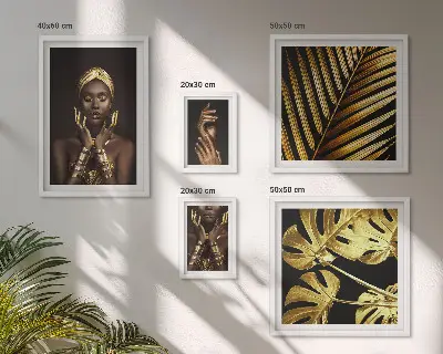 Galeria obrazów na ścianę z portretami kobiet w stylu glamour