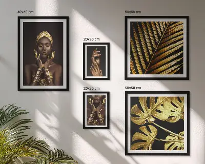 Galeria obrazów na ścianę z portretami kobiet w stylu glamour