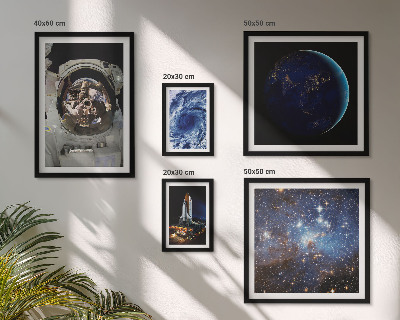 Dekoracja ścienna zestaw obrazów Kosmiczne odkrycia astronautów