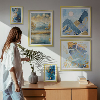 Galeria obrazów na ścianę Stylowe górskie pejzaże roślinne