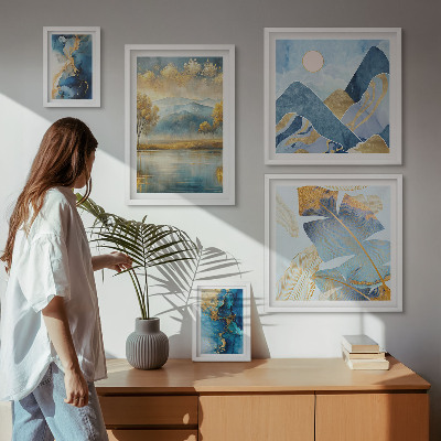 Galeria obrazów na ścianę Stylowe górskie pejzaże roślinne