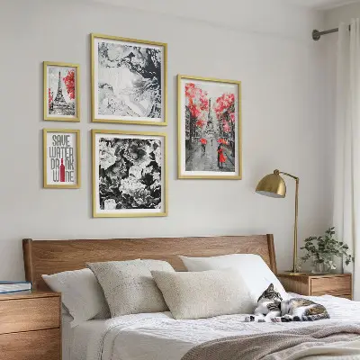 Galeria obrazów na ścianę Paryskie kwiaty i wzory