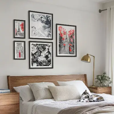 Galeria obrazów na ścianę Paryskie kwiaty i wzory