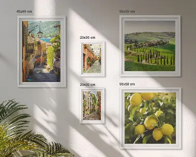 Galeria obrazów na ścianę urokliwe włoskie krajobrazy ulic