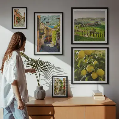 Galeria obrazów na ścianę urokliwe włoskie krajobrazy ulic