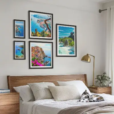 Galeria obrazów na ścianę z widokami krajobrazów nadmorskich