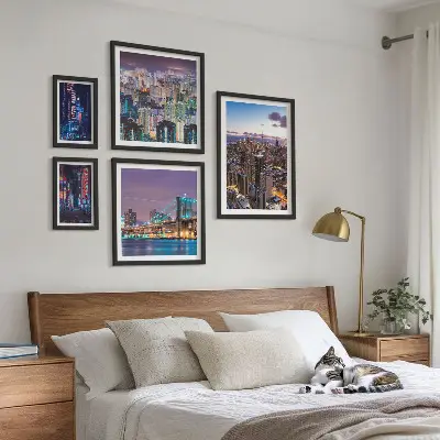Galeria obrazów na ścianę Miejskie nocne pejzaże neonów