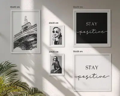Zestaw 5 obrazów w ramie stylowe grafiki z motywem mody paryskiej
