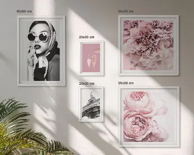 Galeria obrazów na ścianę stylowe portrety z motywem róż