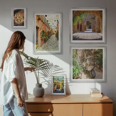 Galeria obrazów na ścianę urokliwe włoskie uliczki