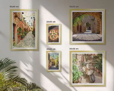 Galeria obrazów na ścianę urokliwe włoskie uliczki