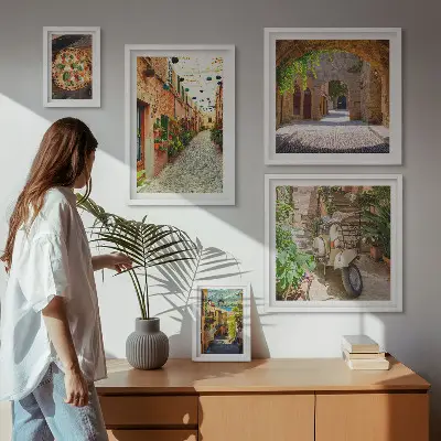 Galeria obrazów na ścianę urokliwe włoskie uliczki