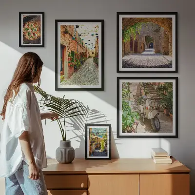 Galeria obrazów na ścianę urokliwe włoskie uliczki