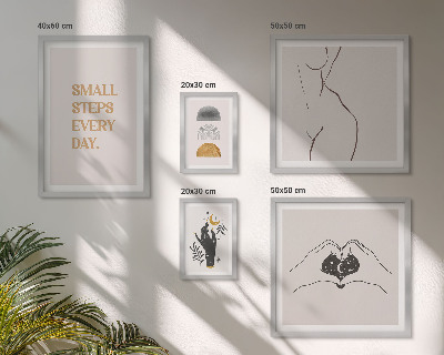 Galeria obrazów na ścianę Motywacja pozytywne myślenie minimalizm