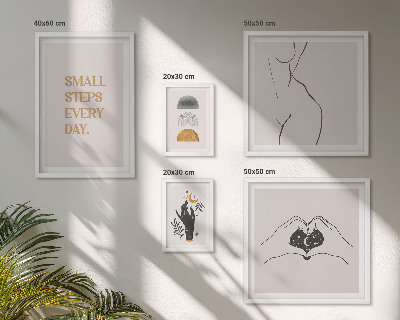 Galeria obrazów na ścianę Motywacja pozytywne myślenie minimalizm