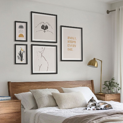 Galeria obrazów na ścianę Motywacja pozytywne myślenie minimalizm