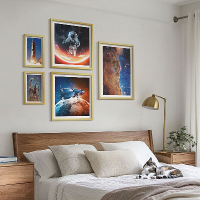 Zestaw obrazów w ramie do galerii ściennej Kosmiczne podróże galaktyki