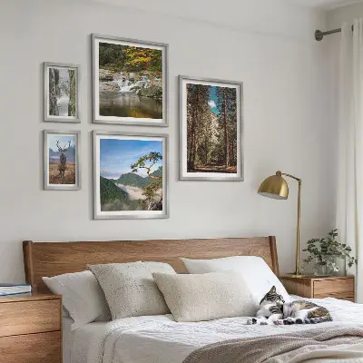 Zestaw obrazów w ramie do galerii ściennej Pejzaże górskie i dzika natura
