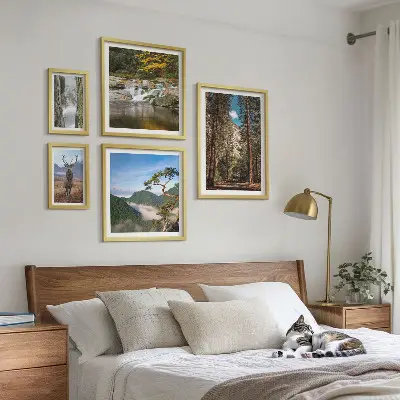 Zestaw obrazów w ramie do galerii ściennej Pejzaże górskie i dzika natura