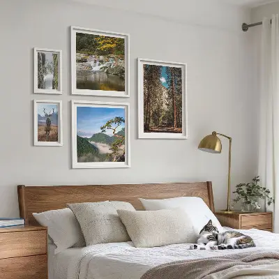 Zestaw obrazów w ramie do galerii ściennej Pejzaże górskie i dzika natura