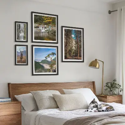 Zestaw obrazów w ramie do galerii ściennej Pejzaże górskie i dzika natura