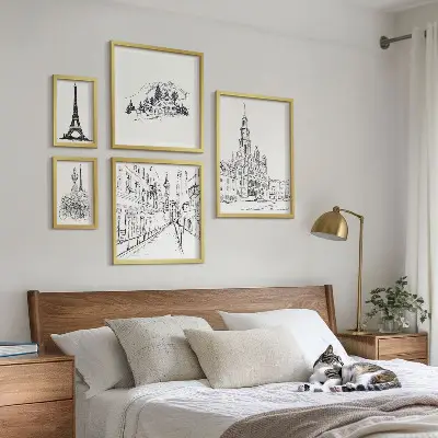 Zestaw obrazów dekoracja ścienna z motywem stylowej architektury