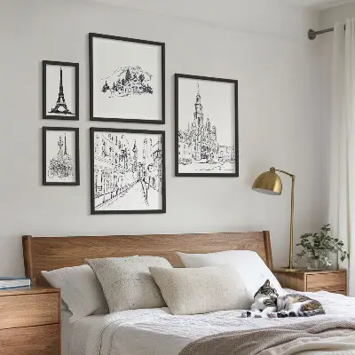 Zestaw obrazów dekoracja ścienna z motywem stylowej architektury