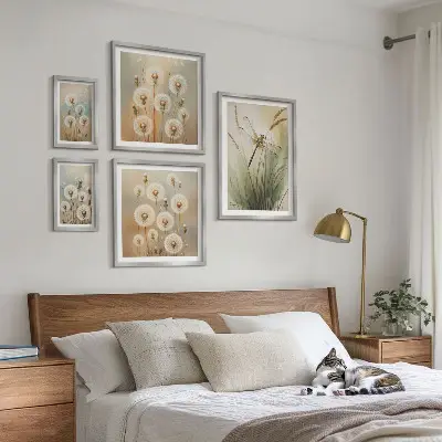 Galeria obrazów na ścianę roślinne motywy ważek i dmuchawców