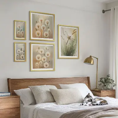 Galeria obrazów na ścianę roślinne motywy ważek i dmuchawców