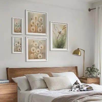 Galeria obrazów na ścianę roślinne motywy ważek i dmuchawców