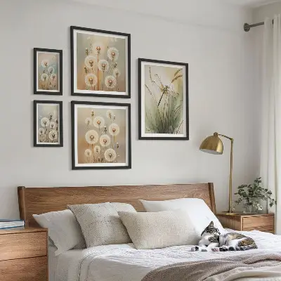 Galeria obrazów na ścianę roślinne motywy ważek i dmuchawców