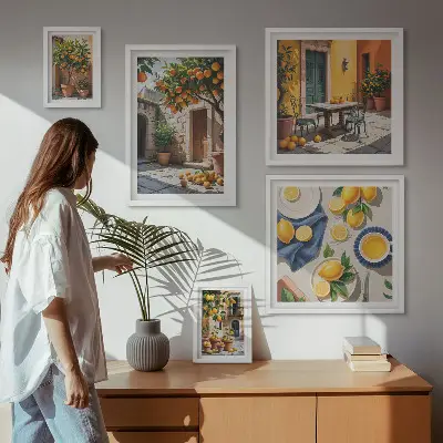Owoce cytrusowe w ogrodach galeria obrazów na ścianę