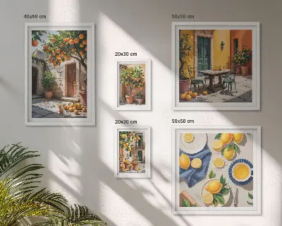 Owoce cytrusowe w ogrodach galeria obrazów na ścianę