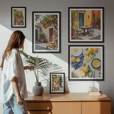 Owoce cytrusowe w ogrodach galeria obrazów na ścianę