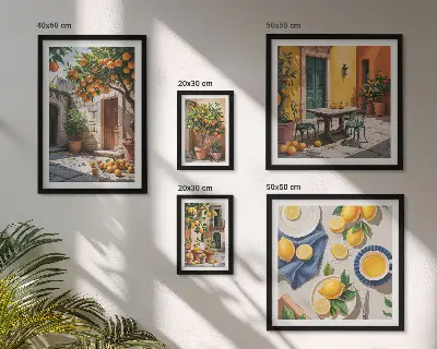 Owoce cytrusowe w ogrodach galeria obrazów na ścianę