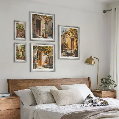 Owoce cytrusowe w ogrodach zestaw obrazów w ramie do galerii ściennej