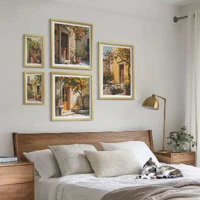 Owoce cytrusowe w ogrodach zestaw obrazów w ramie do galerii ściennej