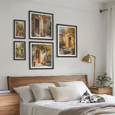 Owoce cytrusowe w ogrodach zestaw obrazów w ramie do galerii ściennej
