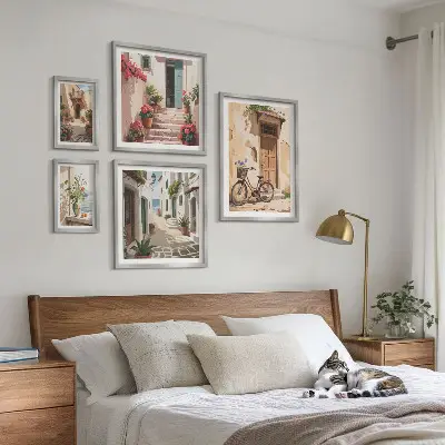 Galeria obrazów na ścianę Urokliwe uliczki z rowerem