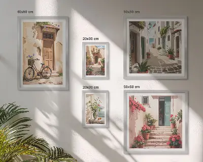 Galeria obrazów na ścianę Urokliwe uliczki z rowerem